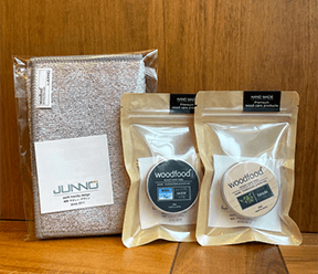 woodfood® ウッドフードワックス&クロス2枚セット
